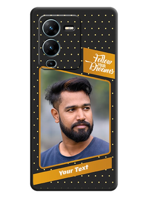 Custom Follow Your Dreams with White Dots on Space Black Custom Soft Matte Phone Cases - Vivo V25 Pro 5G
