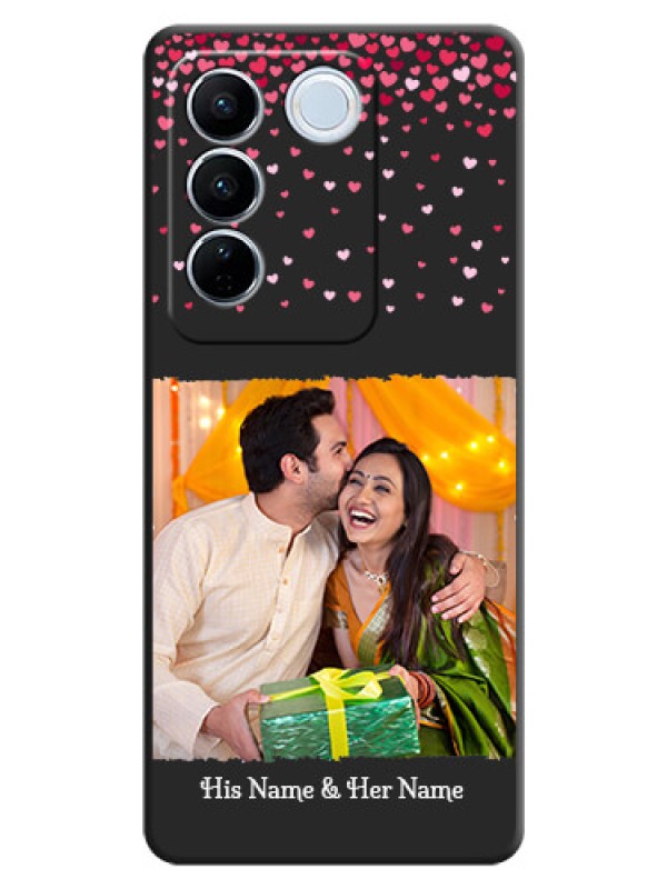 Custom Fall in Love with Your Partner  on Photo on Space Black Soft Matte Phone Cover - Vivo V27 Pro