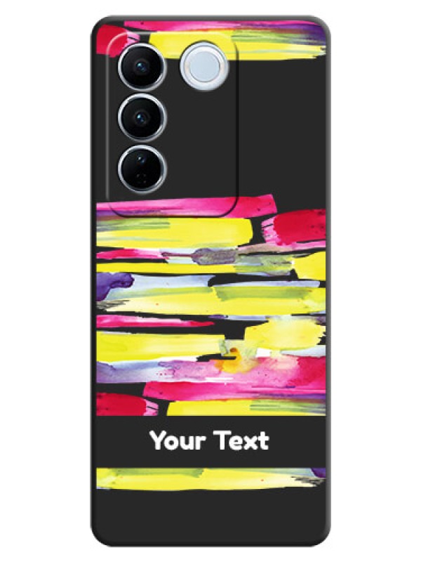 Custom Brush Coloured on Space Black Personalized Soft Matte Phone Covers - Vivo V27 Pro