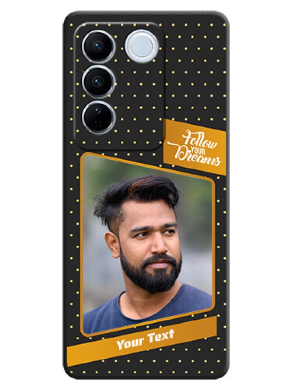 Custom Follow Your Dreams with White Dots on Space Black Custom Soft Matte Phone Cases - Vivo V27 Pro