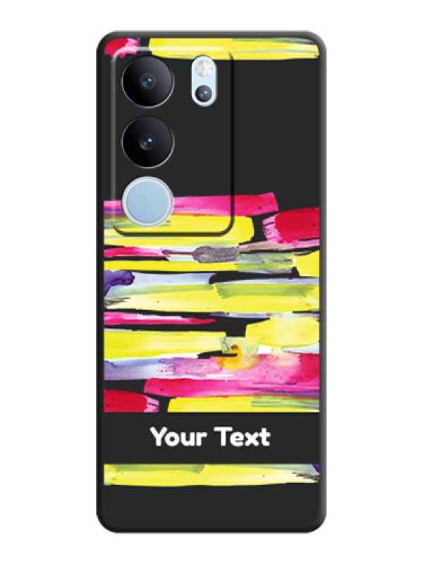 Custom Brush Coloured On Space Black Custom Soft Matte Mobile Back Cover - Vivo V29 5G