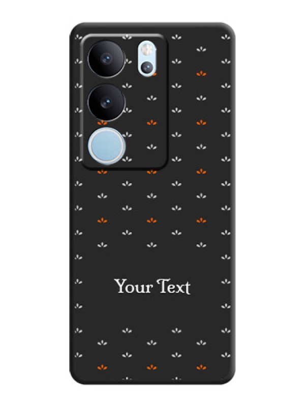 Custom Simple Pattern With Custom Text On Space Black Custom Soft Matte Mobile Back Cover - Vivo V29 5G