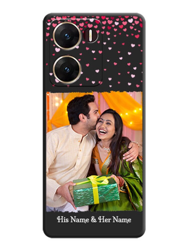 Custom Fall in Love with Your Partner on Photo On Space Black Custom Soft Matte Mobile Back Cover - Vivo V29E 5G
