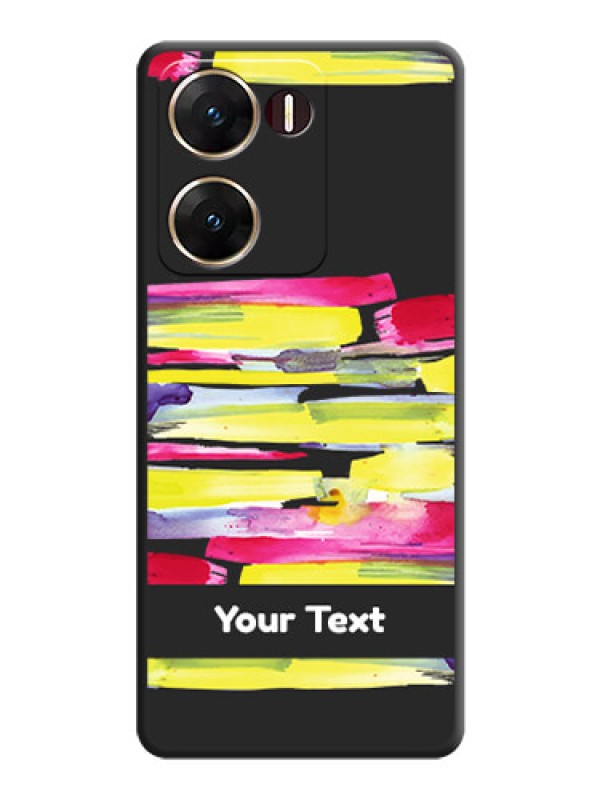 Custom Brush Coloured On Space Black Custom Soft Matte Mobile Back Cover - Vivo V29E 5G