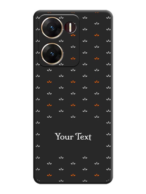 Custom Simple Pattern With Custom Text On Space Black Custom Soft Matte Mobile Back Cover - Vivo V29E 5G