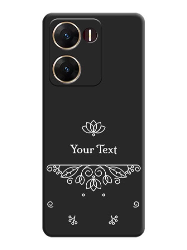 Custom Lotus Garden Custom Text On Space Black Custom Soft Matte Mobile Back Cover - Vivo V29E 5G