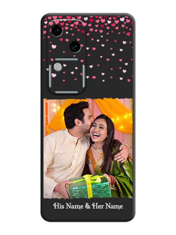 Custom Fall in Love with Your Partner - Photo on Space Black Soft Matte Phone Cover - Vivo V30 5G