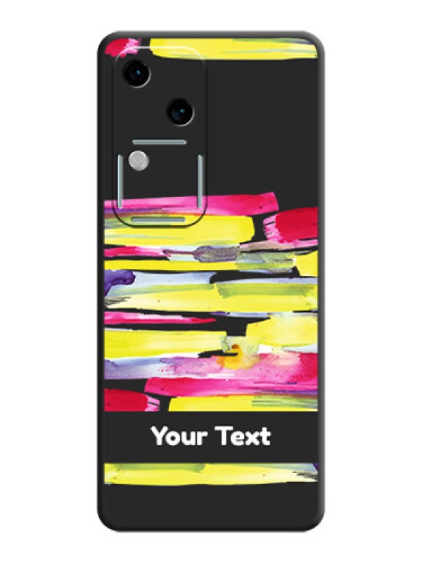 Custom Brush Coloured on Space Black Personalized Soft Matte Phone Covers - Vivo V30 5G