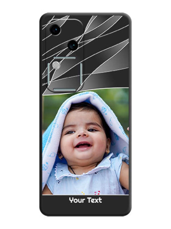 Custom Mixed Wave Lines - Photo on Space Black Soft Matte Mobile Cover - Vivo V30 5G