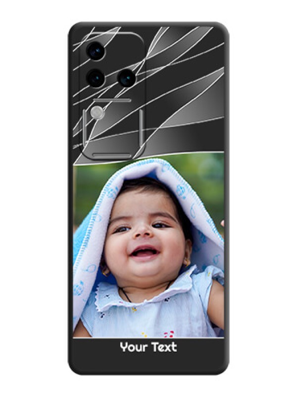 Custom Mixed Wave Lines - Photo on Space Black Soft Matte Mobile Cover - Vivo V30 Pro 5G