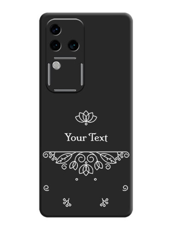 Custom Lotus Garden Custom Text On Space Black Personalized Soft Matte Phone Covers - Vivo V30 Pro 5G