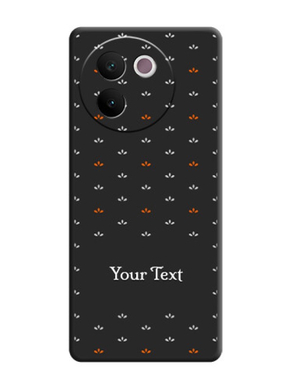 Custom Simple Pattern With Custom Text On Space Black Custom Soft Matte Mobile Back Cover - Vivo V30e 5G