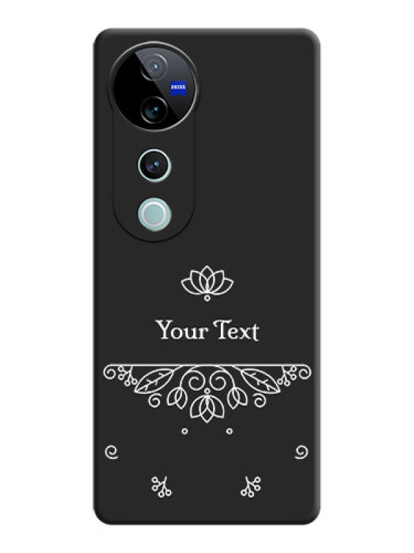 Custom Lotus Garden Custom Text On Space Black Custom Soft Matte Mobile Back Cover - Vivo V40 Pro 5G