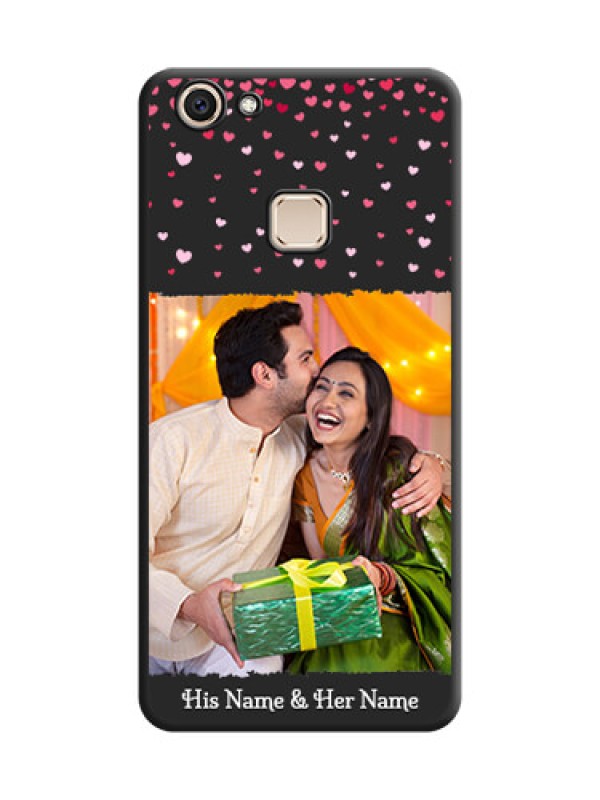 Custom Fall in Love with Your Partner on Photo On Space Black Custom Soft Matte Mobile Back Cover - Vivo V7 Plus