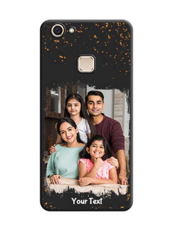 Custom Spray Free Design on Photo On Space Black Custom Soft Matte Mobile Back Cover - Vivo V7 Plus