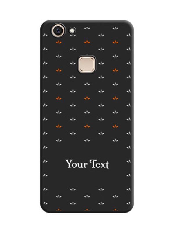 Custom Simple Pattern With Custom Text On Space Black Custom Soft Matte Mobile Back Cover - Vivo V7 Plus