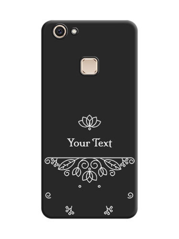 Custom Lotus Garden Custom Text On Space Black Custom Soft Matte Mobile Back Cover - Vivo V7 Plus