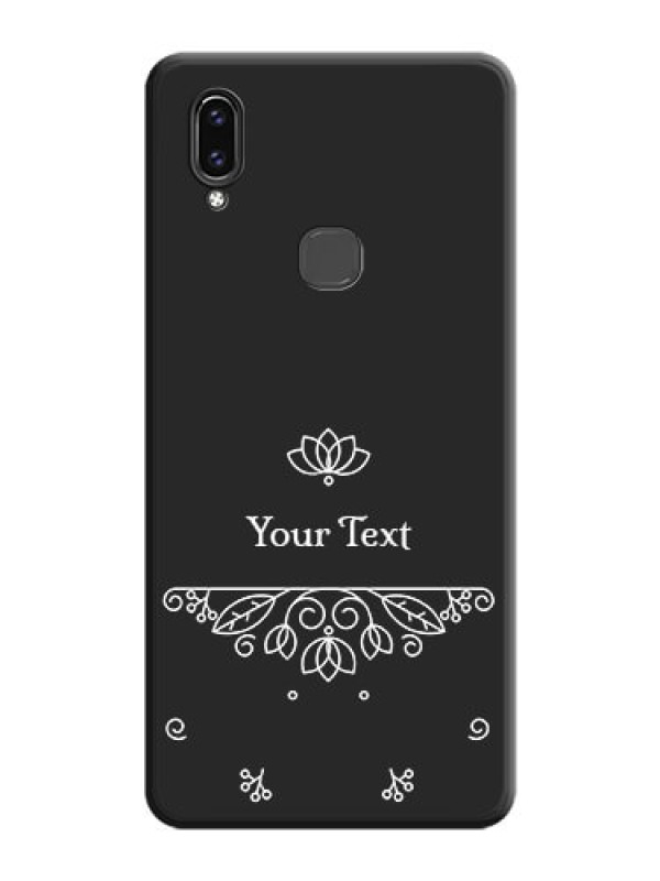 Custom Lotus Garden Custom Text On Space Black Personalized Soft Matte Phone Covers -Vivo V9 Youth