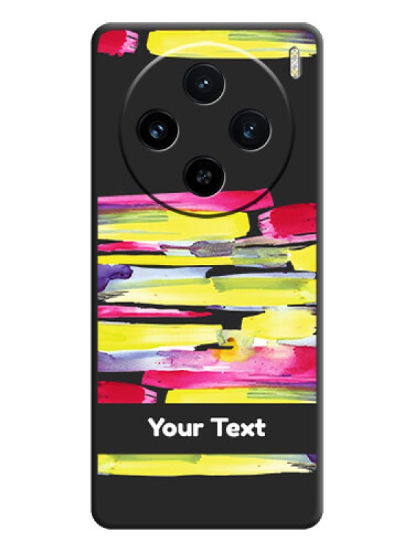 Custom Brush Coloured on Space Black Personalized Soft Matte Phone Covers - Vivo X100 5G