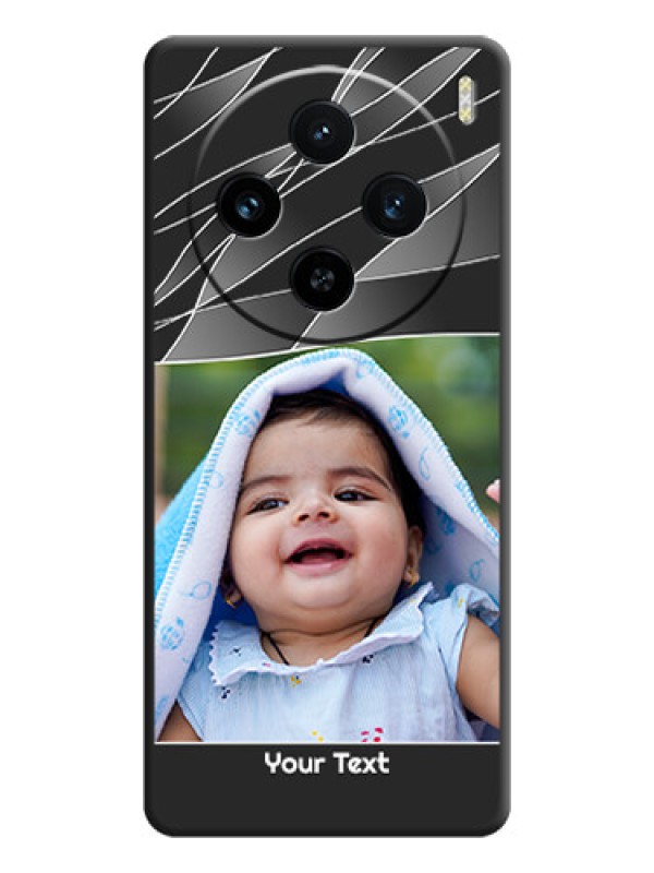Custom Mixed Wave Lines - Photo on Space Black Soft Matte Mobile Cover - Vivo X100 5G