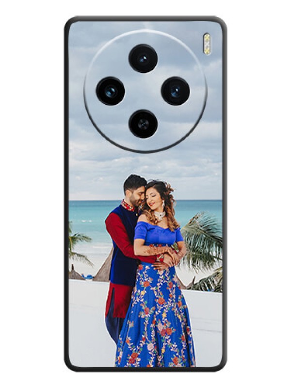Custom Full Single Pic Upload On Space Black Personalized Soft Matte Phone Covers - Vivo X100 5G