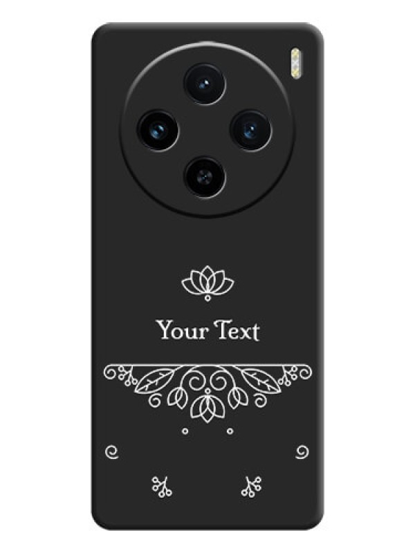 Custom Lotus Garden Custom Text On Space Black Personalized Soft Matte Phone Covers - Vivo X100 5G