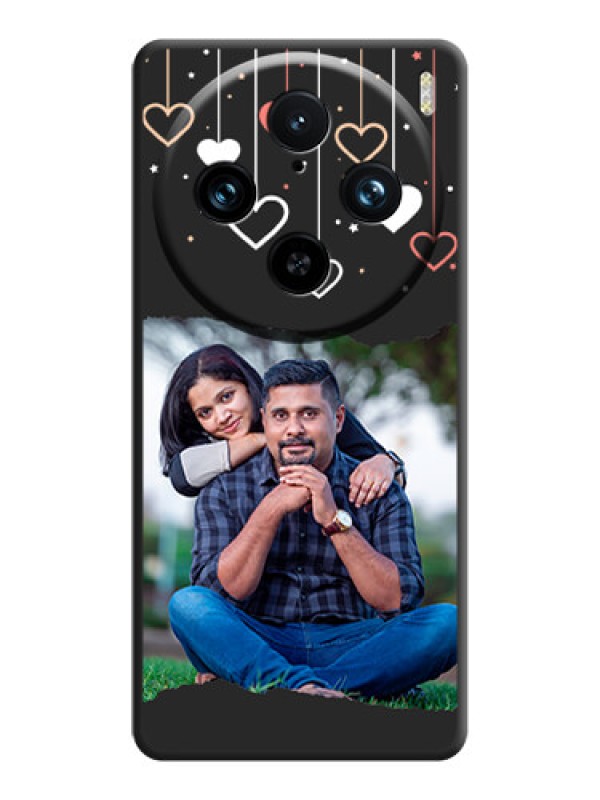Custom Love Hangings with Splash Wave Picture on Space Black Custom Soft Matte Phone Back Cover - Vivo X100 Pro 5G