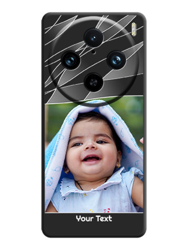 Custom Mixed Wave Lines - Photo on Space Black Soft Matte Mobile Cover - Vivo X100 Pro 5G