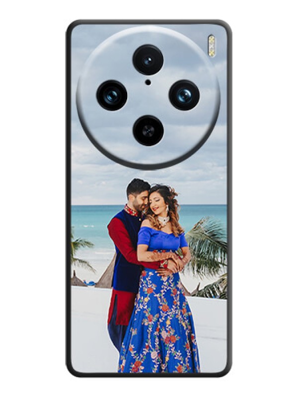 Custom Full Single Pic Upload On Space Black Personalized Soft Matte Phone Covers - Vivo X100 Pro 5G