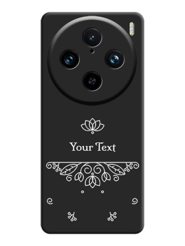 Custom Lotus Garden Custom Text On Space Black Personalized Soft Matte Phone Covers - Vivo X100 Pro 5G