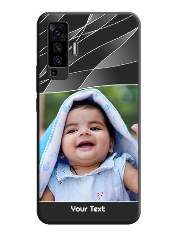 Custom Mixed Wave Lines - Photo on Space Black Soft Matte Mobile Cover - Vivo X50 