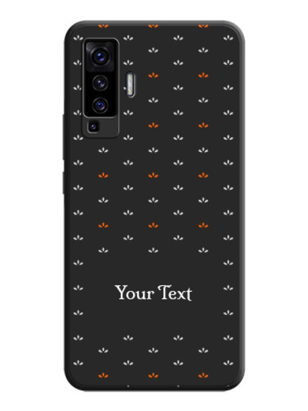 Custom Simple Pattern With Custom Text On Space Black Personalized Soft Matte Phone Covers -Vivo X50 5G