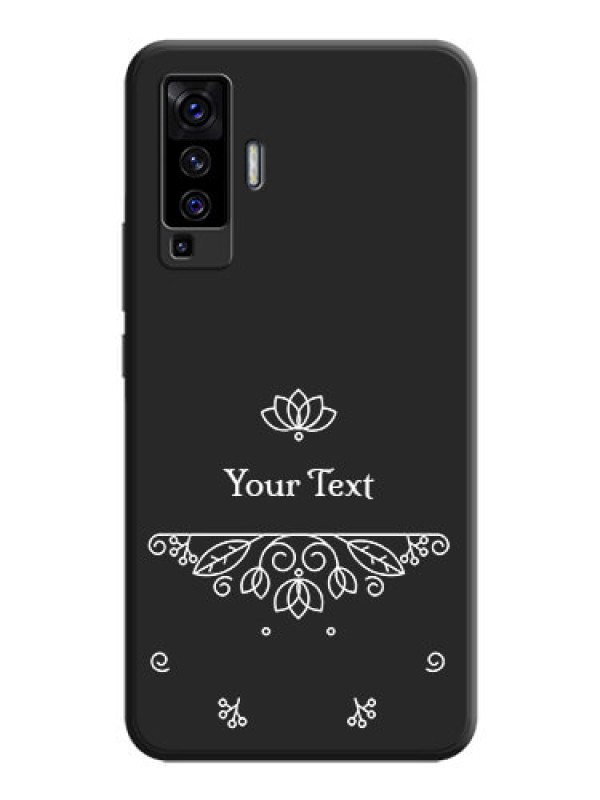 Custom Lotus Garden Custom Text On Space Black Personalized Soft Matte Phone Covers -Vivo X50 5G