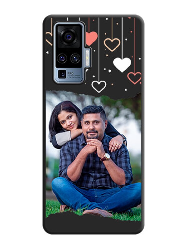 Custom Love Hangings with Splash Wave Picture on Space Black Custom Soft Matte Phone Back Cover - Vivo X50 Pro 5G