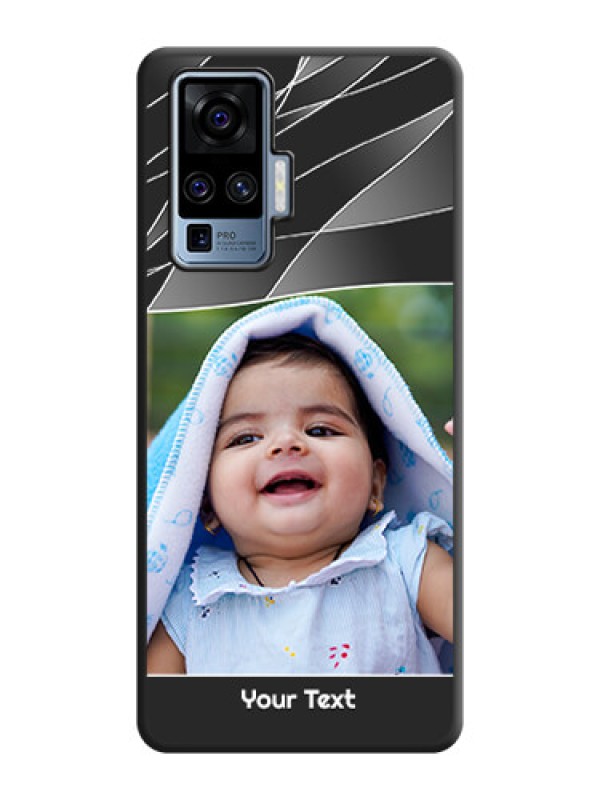 Custom Mixed Wave Lines - Photo on Space Black Soft Matte Mobile Cover - Vivo X50 Pro 5G