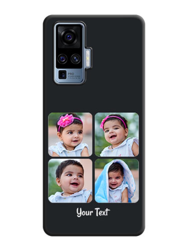 Custom Floral Art with 6 Image Holder - Photo on Space Black Soft Matte Mobile Case - Vivo X50 Pro 5G