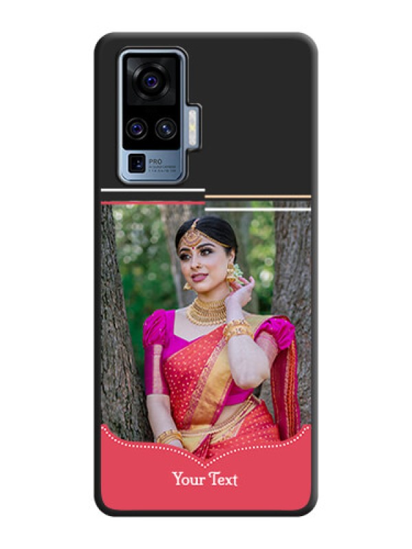 Custom Classic Plain Design with Name - Photo on Space Black Soft Matte Phone Cover - Vivo X50 Pro 5G