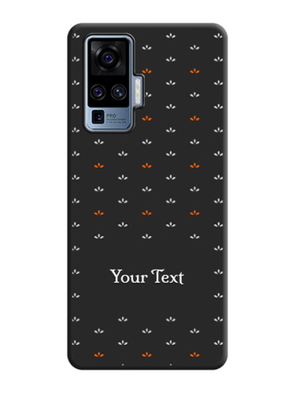 Custom Simple Pattern With Custom Text On Space Black Personalized Soft Matte Phone Covers -Vivo X50 Pro 5G