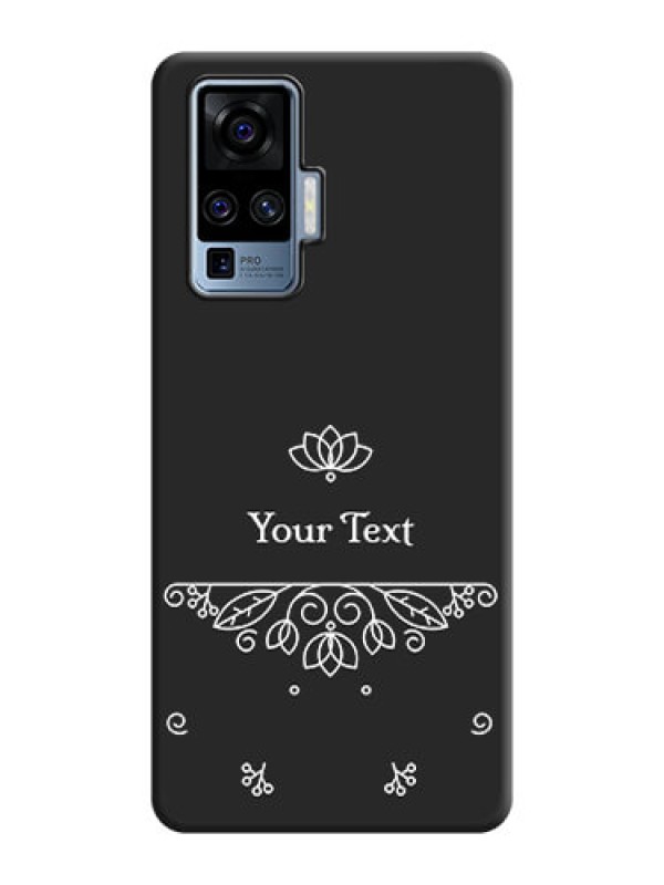 Custom Lotus Garden Custom Text On Space Black Personalized Soft Matte Phone Covers -Vivo X50 Pro 5G