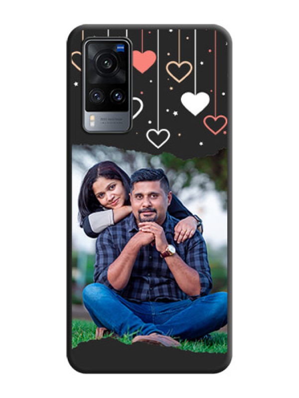 Custom Love Hangings with Splash Wave Picture on Space Black Custom Soft Matte Phone Back Cover - Vivo X60