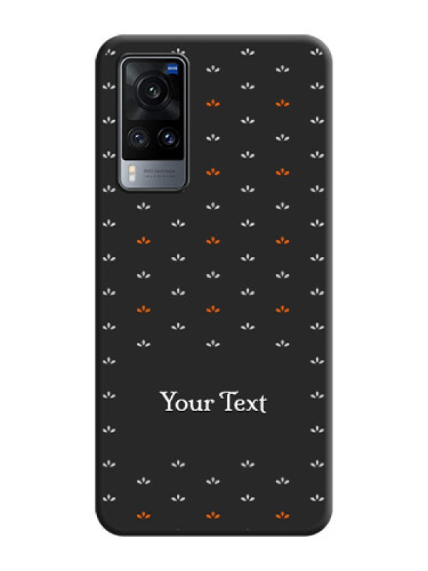 Custom Simple Pattern With Custom Text On Space Black Personalized Soft Matte Phone Covers -Vivo X60 5G