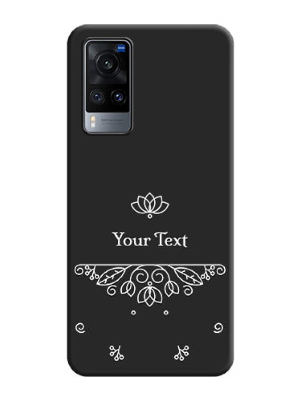 Custom Lotus Garden Custom Text On Space Black Personalized Soft Matte Phone Covers -Vivo X60 5G