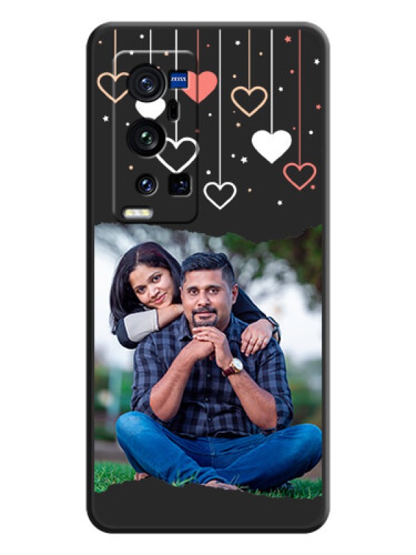 Custom Love Hangings with Splash Wave Picture on Space Black Custom Soft Matte Phone Back Cover - Vivo X60 Pro Plus