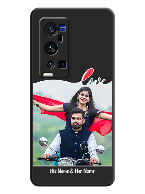 Custom Fall in Love Pattern with Picture on Photo on Space Black Soft Matte Mobile Case - Vivo X60 Pro Plus