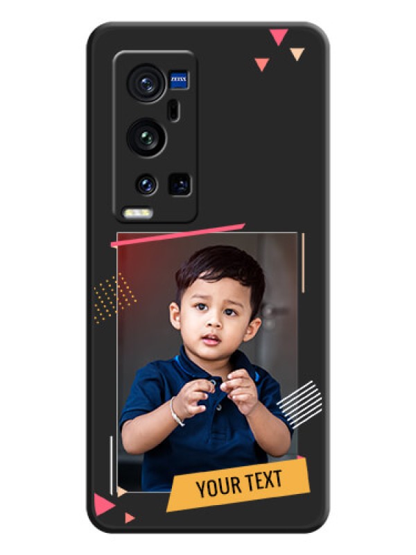 Custom Photo Frame with Triangle Small Dots on Photo on Space Black Soft Matte Back Cover - Vivo X60 Pro Plus