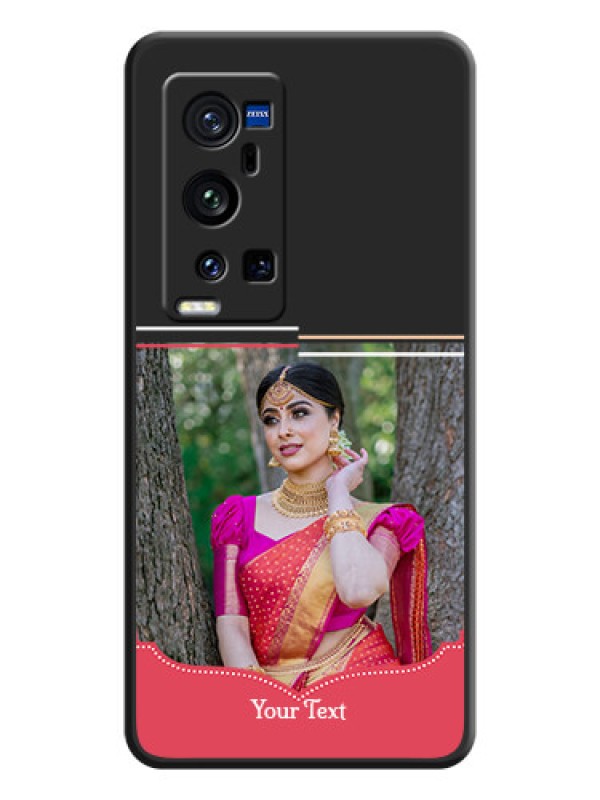 Custom Classic Plain Design with Name on Photo on Space Black Soft Matte Phone Cover - Vivo X60 Pro Plus