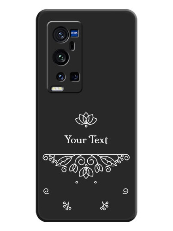 Custom Lotus Garden Custom Text On Space Black Personalized Soft Matte Phone Covers -Vivo X60 Pro Plus 5G