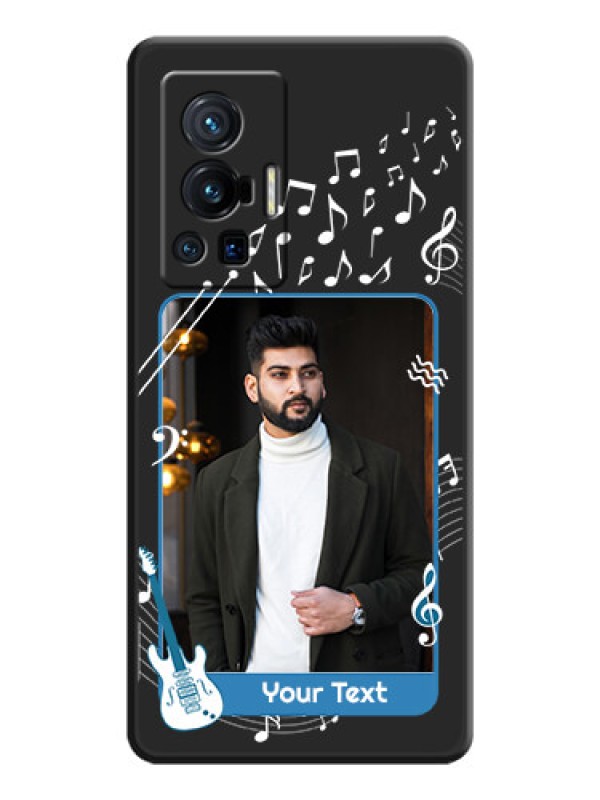 Custom Musical Theme Design with Text on Photo on Space Black Soft Matte Mobile Case - Vivo X70 Pro 5G
