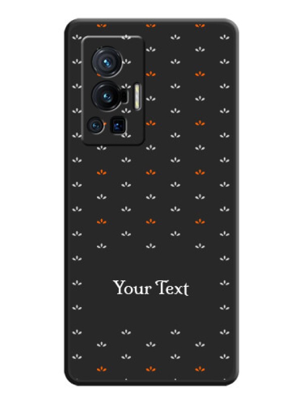 Custom Simple Pattern With Custom Text On Space Black Personalized Soft Matte Phone Covers -Vivo X70 Pro 5G