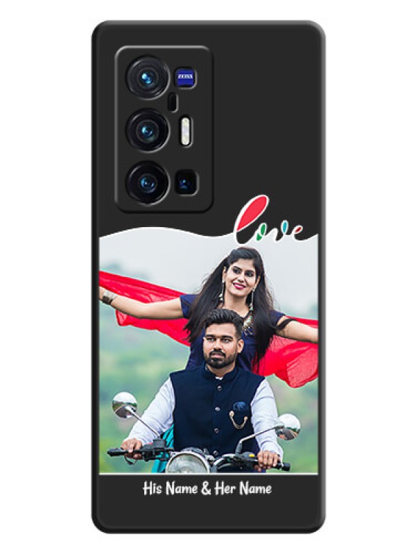 Custom Fall in Love Pattern with Picture on Photo on Space Black Soft Matte Mobile Case - Vivo X70 Pro Plus 5G
